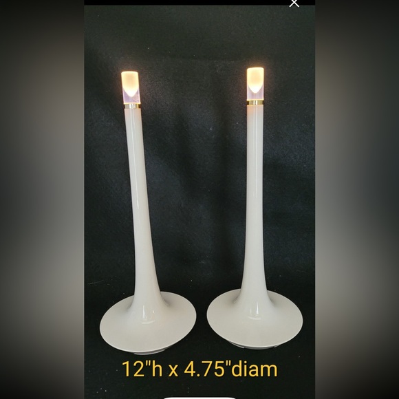 A pair of Vintage 90’s Ikea battery operated off white display candle/lamp - Picture 15 of 15